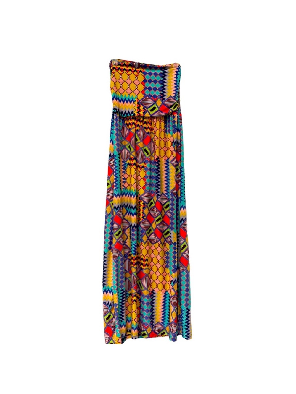 Mlle Gabrielle Multicolor Printed Top in Red, Blue, Yellow, Teal